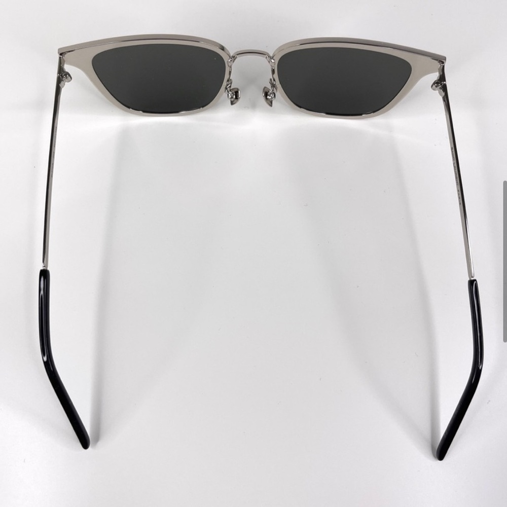 SAINT LAURENT SL 272/K Silver Grey Square Flat Sunglasses NEW - Picture 6 of 15